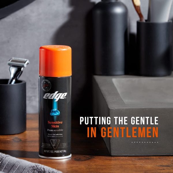 Edge Gel De Afeitado Para Hombres Con Aloe Vera Pack 3 - Image 4