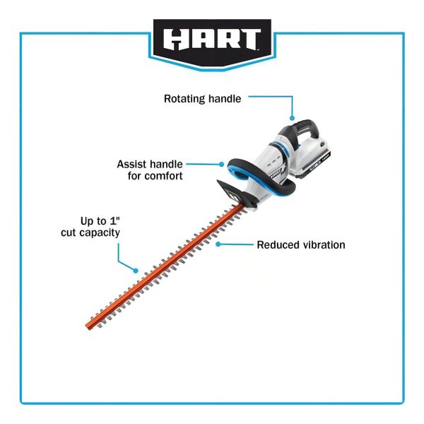 Hart Kit Cortasetos Inalámbrico De 40 V 1 Batería Y Cargador Color Blanco - Image 3