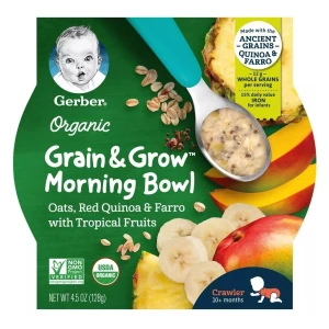Gerber Papilla Avena, Quinoa Y Frutas Tropicales 128g 1 Und