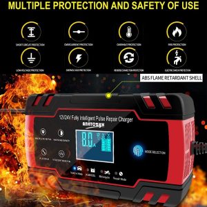 Cargador Batería Para Coche, 12 V/8 A, 24 V/4 A, Inteligente - Image 5