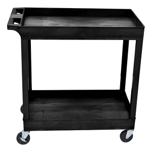Carrito Utilitario De Dos Estantes Luxor Negro - Image 3