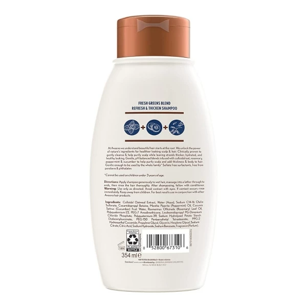 Aveeno, Shampoo Con Romero, Menta Y Pepino Que Nutre 354ml - Image 3