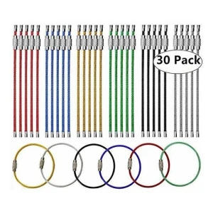 30 Unids Llaveros De Alambre Magnolian Cable De Colores Surt