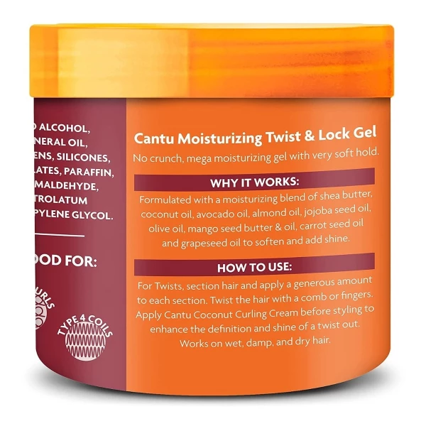 Cantu Rizos Curls Hidratante Twist & Lock Gel Shea Butter - Image 4