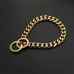 Collar Dorado Diseñador Perro Collar 15 Mm De Ancho Elegant N/a Tamaño Del Collar - Image 5