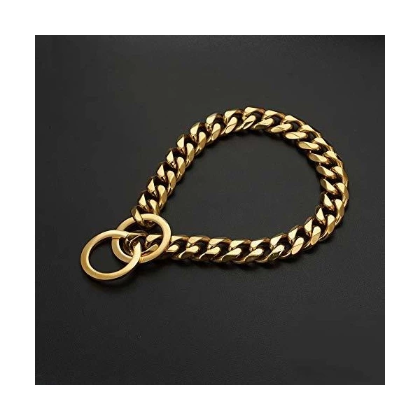 Collar Dorado Diseñador Perro Collar 15 Mm De Ancho Elegant N/a Tamaño Del Collar - Image 5