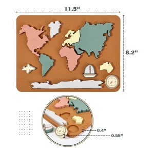 Mr. Pen - Rompecabezas De Silicona Con Mapa Del Mundo - Image 2