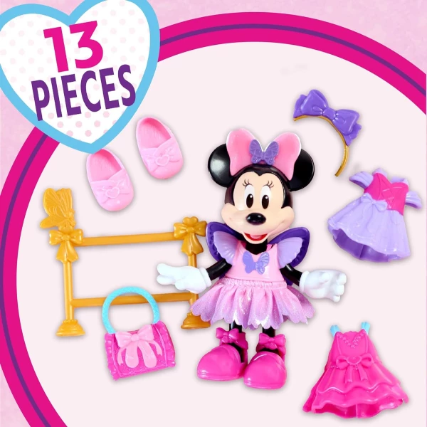 Just Play, Minnie Mouse Muñeca Bailarina De Moda, 13 Pzas - Image 5