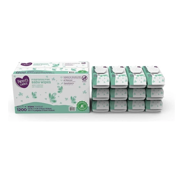 Toallitas Para Bebé Sin Perfume 12 Pack De 100 (1200 Unidad) - Image 2