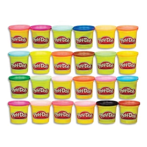 Hasbro Play-doh, Paquete Con 24 Latas De Distintos Colores Color Multicolores