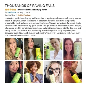 Gel Orgánico Aloe Vera De Tamaño De 128 Oz 100% Sin Xantano - Image 2