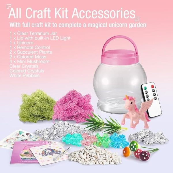 Kit De Terrario De Unicornio Con Luz Arcoíris Para Niños - Image 2