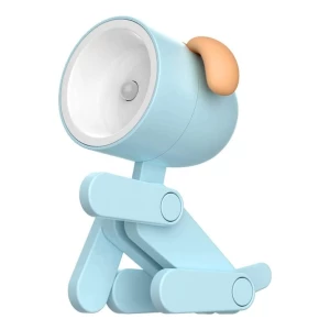 Yzbao - Mini Lámpara De Escritorio Led Con Forma De Animales Estructura Azul Claro Pantalla Blanco