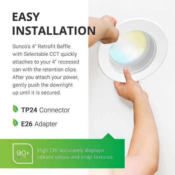 Luces Led Empotrables 4 Pulgadas,sunco Lighting (paquete 24) Color 5 Quilates En Uno (27 K, 3 K, 35 K, 4 K, 5 K) - Image 2