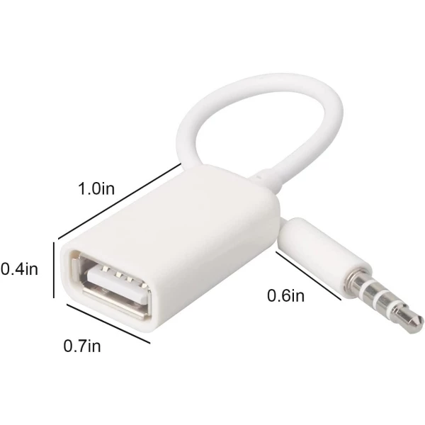 Cable Adaptador Para Carro Usb Hembra A Macho 3.5mm - Image 5