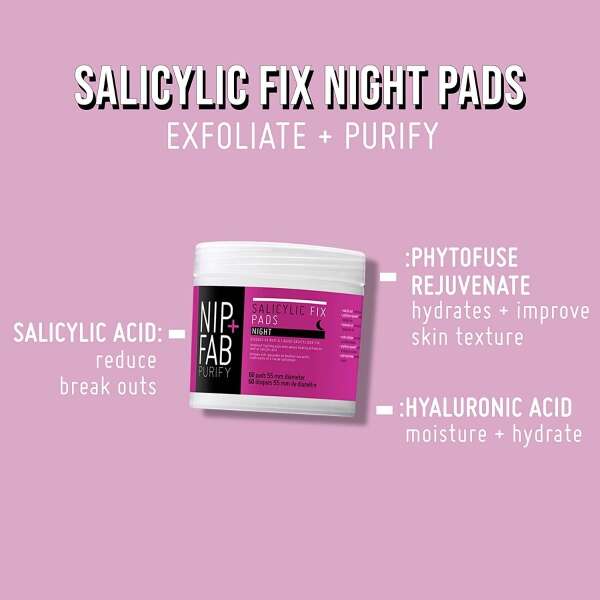 Nip+fab Purify Almohadillas Exfoliante Facial De Noche - Image 3