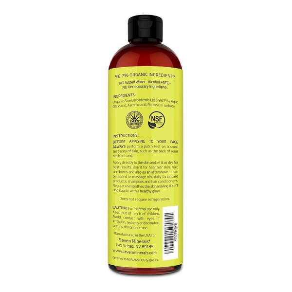 Gel Orgánico Aloe Vera De Tamaño De 12 Oz 100% Sin Xantano - Image 5