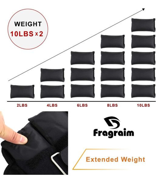 Fragraim Pesas Tobillo Ajustables De 1-20 Lb Peso Extraíble - Image 3