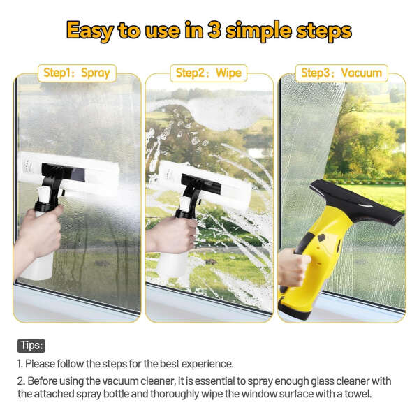 Eave Aspiradora Limpiador Eléctrica Para Ventanas Recargable - Image 3