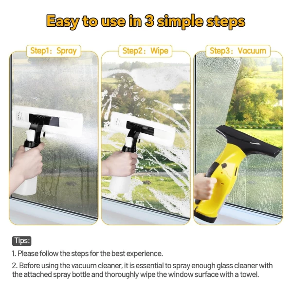 Eave Aspiradora Limpiador Eléctrica Para Ventanas Recargable - Image 3