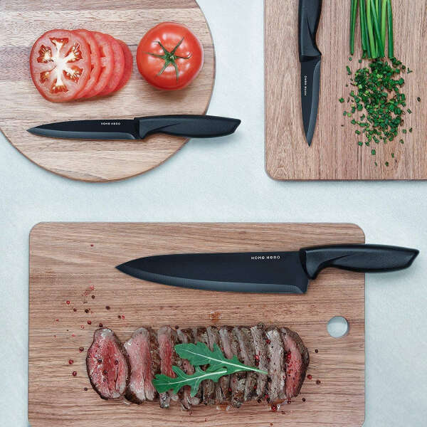 Cuchillos De Cocina Home Hero, De Acero Inoxidable, Con Bloq - Image 2
