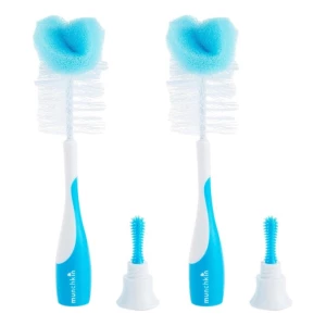 Cepillos De Limpieza Munchkin 02 Para Biberones Y Biberones Color Azul