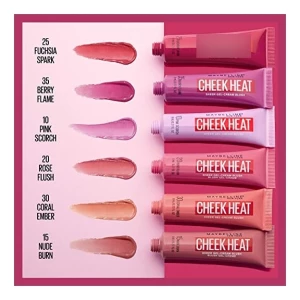 Rubor Cheek Heat Pink Rose Flush 20 Maybelline Ny - Image 3