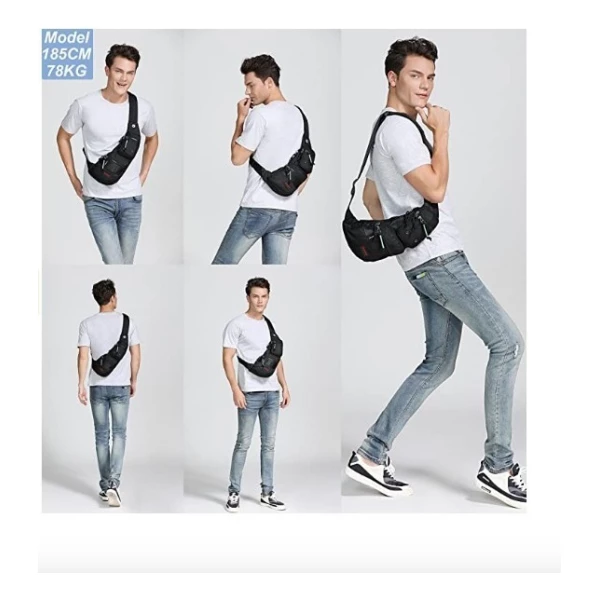 Bolso Honda Nicgid Mochila Bandolera Para Hombre Lysb01mz3hk Color Azul Marino Diseño De La Tela Liso - Image 2