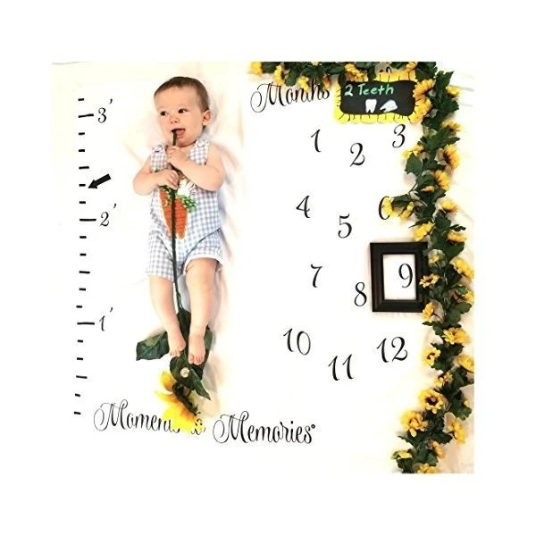 Manta Milestone Mensual Para Bebes | Rastreador De Crecimien - Image 2