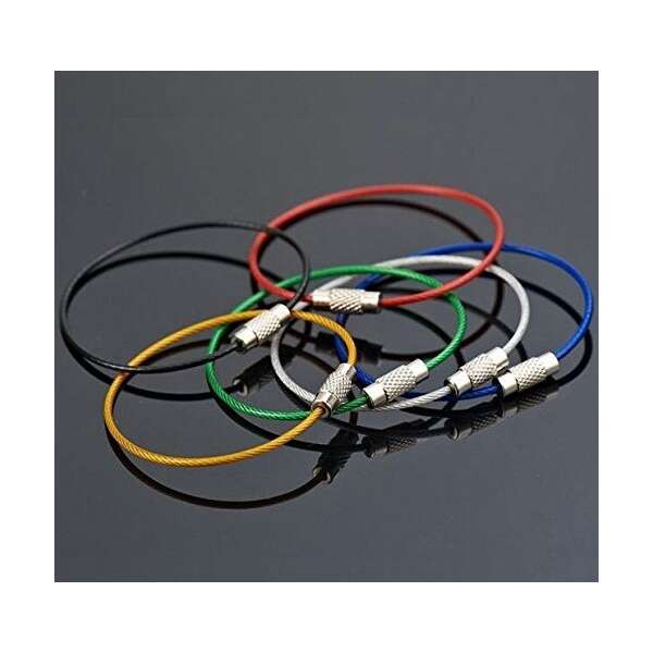 30 Unids Llaveros De Alambre Magnolian Cable De Colores Surt - Image 3
