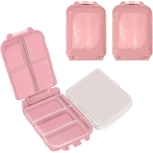 Skycase Organizador De Píldoras, [2 Unidades] Pastilleros Color Rosa
