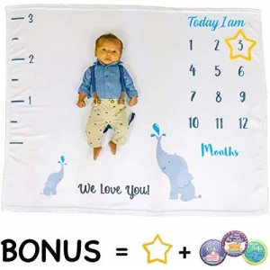 Manta De Vellon Infantil Para Bebes, Mensual, 48 X 40 | Ador - Image 5