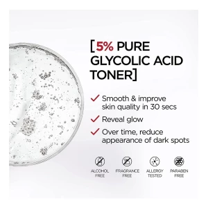 Tónico Exfoliante 5% Ácido Glicólico L'oreal Paris Revitalift Tónico Pelador De Ácido Glicólico Puro Al 5% Con Aloe Vera Sin Alcohol Sin Fragancia 6 Onzas Líquidas De Uso Diario Con Ácido Glicólico - Image 3