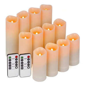 Enido Velas Led Sin Llama, Velas Con Pilas, Set De 12