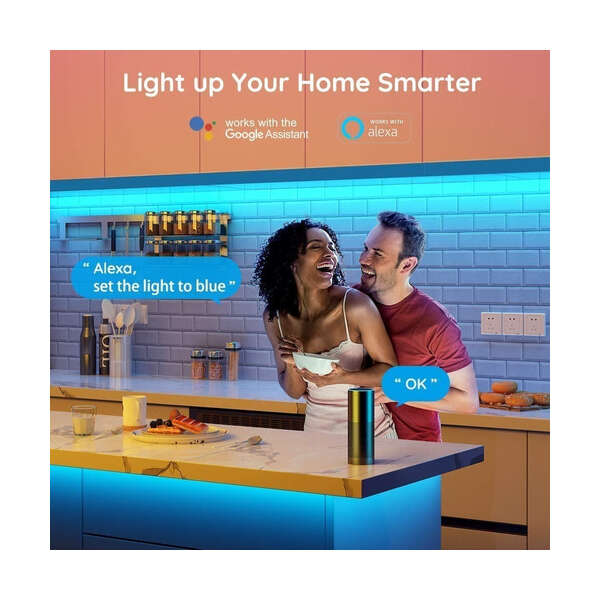 Tira De Luces Led Wifi Funciona Con Alexa, Google Home, 10m. Color De La Luz Multicolor - Image 3