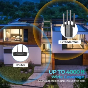 Amplificador Señal Wifi Paleoer 6000 Pies Y 35 Dispositivos Color Negro - Image 5