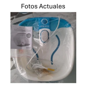 Hidromasajeadora De Pies Homedics Bubble Con Piedra Pomez Color Blanco Y Azul - Image 2
