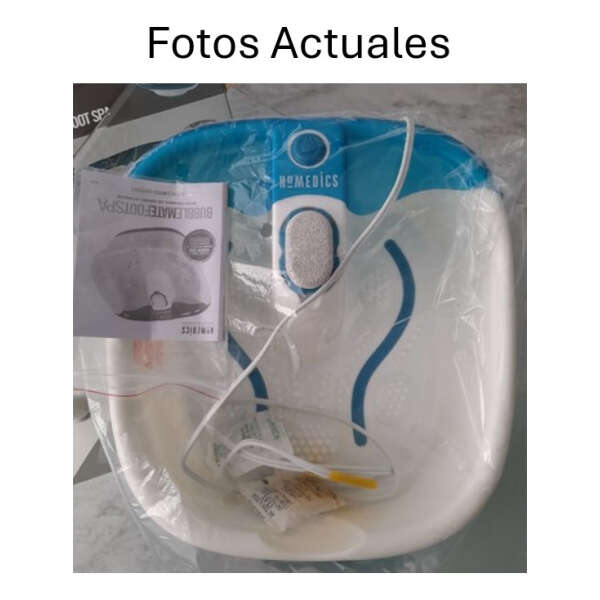 Hidromasajeadora De Pies Homedics Bubble Con Piedra Pomez Color Blanco Y Azul - Image 2