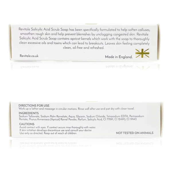 Jabón Exfoliante De Ácido Salicílico Antiacné 80g Revitale - Image 2
