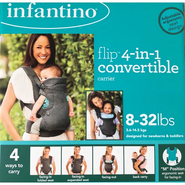 Portabicicletas Kangaroo Infantino Flip Advanced, 4 A 16 Kg, Color Gris - Image 2