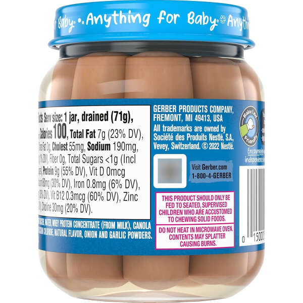 Gerber Salchichas De Pollo Baby Lil Empacados En Agua 10 Und - Image 5