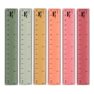 Mr. Pen - Regla, 6 Pulgadas, Paquete De 6, Colores Vintage