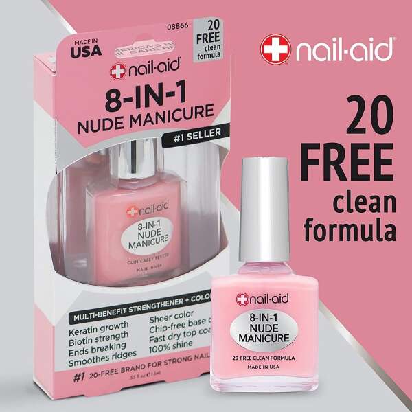 Nail-aid Manicura Desnuda 8 En 1, Transparente Francés 15 Ml - Image 2