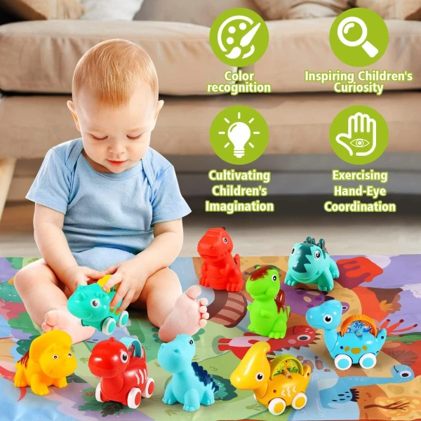 Alasou Juguetes De Dinosaurio Con Tapete De Juego - Image 4