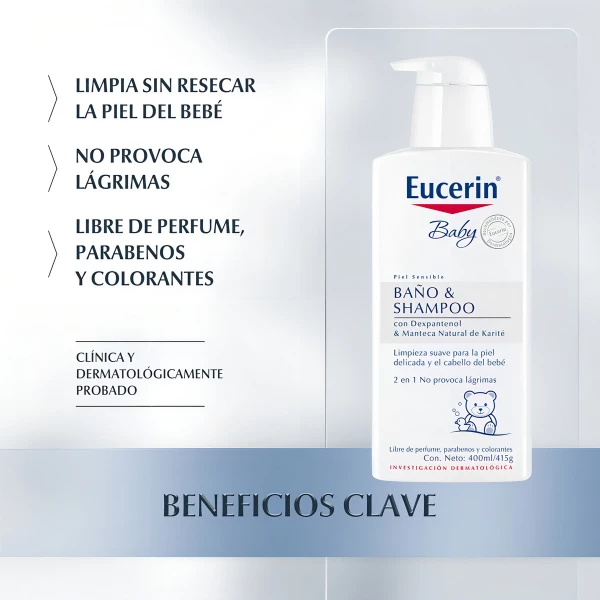 Baby Baño & Shampoo Eucerin 400ml - Image 2