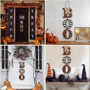 Doitool Boo - Letrero De Pared De Halloween Color Marrón - Image 3