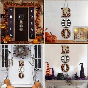 Doitool Boo - Letrero De Pared De Halloween Color Marrón - Image 3