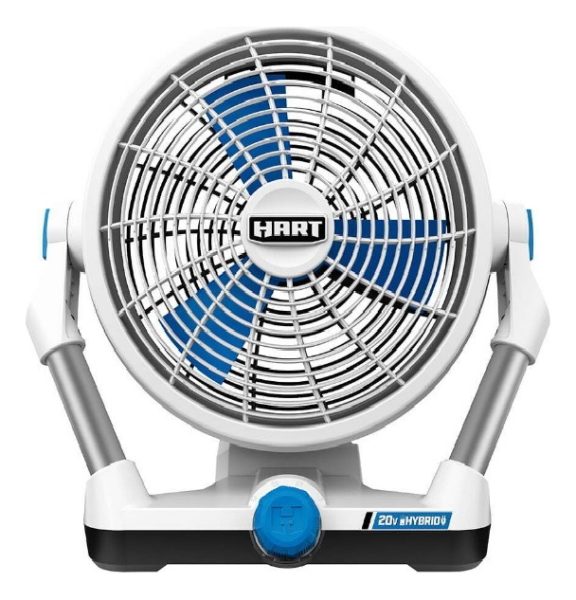Hart Ventilador Híbrido, Aspa De 30.4 Cm, 20 V Y Sin Batería Cantidad De Aspas 3 Color De La Estructura Blanco Color De Las Aspas Azul Diámetro 30 Cm Frecuencia 50 Material De Las Aspas Plástico - Image 2