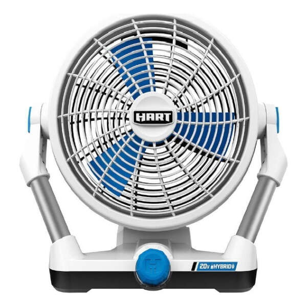 Hart Ventilador Híbrido, Aspa De 30.4 Cm, 20 V Y Sin Batería Cantidad De Aspas 3 Color De La Estructura Blanco Color De Las Aspas Azul Diámetro 30 Cm Frecuencia 50 Material De Las Aspas Plástico - Image 2