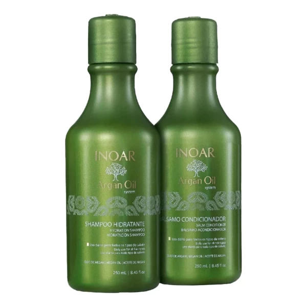 Champú Y Acondicionador De Aceite De Argán Inoar 250ml - Image 2